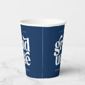 青はっきりしたモダン式卒業パーティー 紙コップ (右)