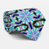 青はっきりした星の幾何学的 ネクタイ (ロール)
