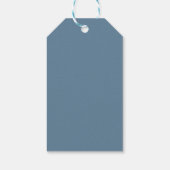 青はっきりした水彩色ありがとうござ結婚うモノグラム ギフトタグ (裏面)