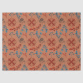 青はっきりした色と赤の離れパターンの分離 薄葉紙 (正面)