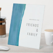 青はっきりした色結婚波 台座サイン (インサイチュ)