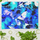 青はっきりした色 キッチンタオル (折り畳み)