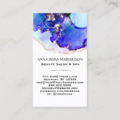 *~*青はっきりした色QRコードYummy金ゴールドメッキAP29 名刺 (裏面)