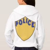 青はっきりした警察パトロールカー (裏面)