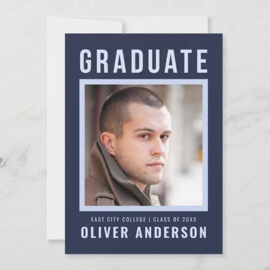 青はっきりした院発表と卒業パーティー 招待状 (正面)