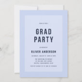 青はっきりした院発表と卒業パーティー 招待状 (裏面)