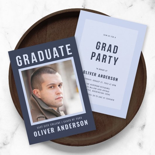 青はっきりした院発表と卒業パーティー 招待状