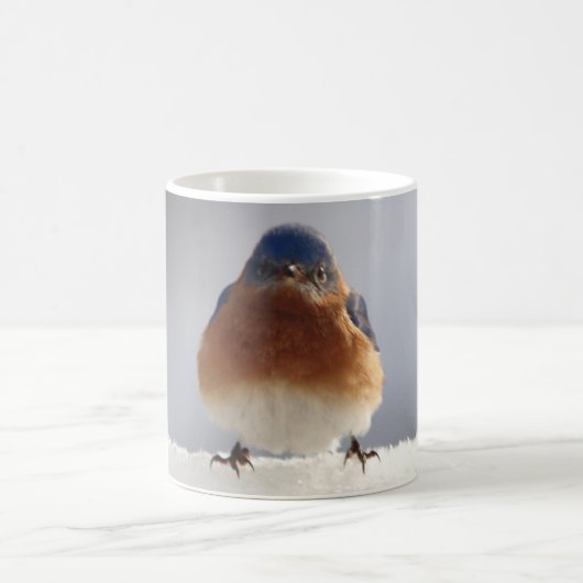 青はっきりした鳥 マグカップ (中央)