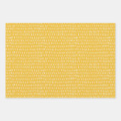 青はっきりした黄抽象芸術クラスイカットパターン ラッピングペーパーシート (正面2)