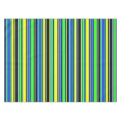 青はっきりした、ライム、黄色のテーブルクロス テーブルクロス (正面(横))