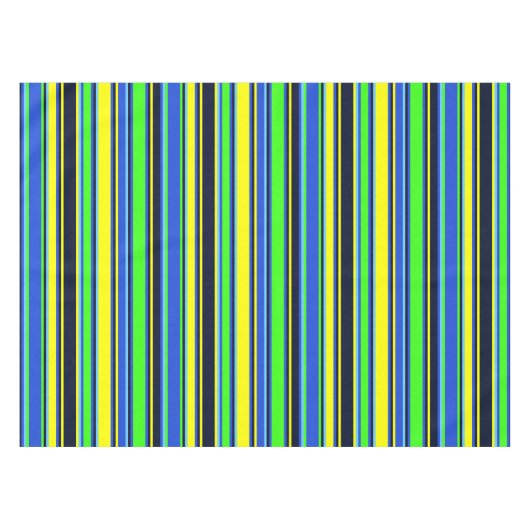 青はっきりした、ライム、黄色のテーブルクロス テーブルクロス (正面(横))