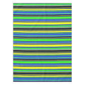 青はっきりした、ライム、黄色のテーブルクロス テーブルクロス (正面)