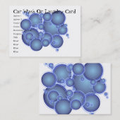 青はカーウォッシュか洗濯カード泡立ちます 名刺 (正面/裏面)