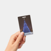 青はクリスマスツリーをつけます バッジ (手持ち)