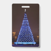 青はクリスマスツリーをつけます バッジ (裏面)