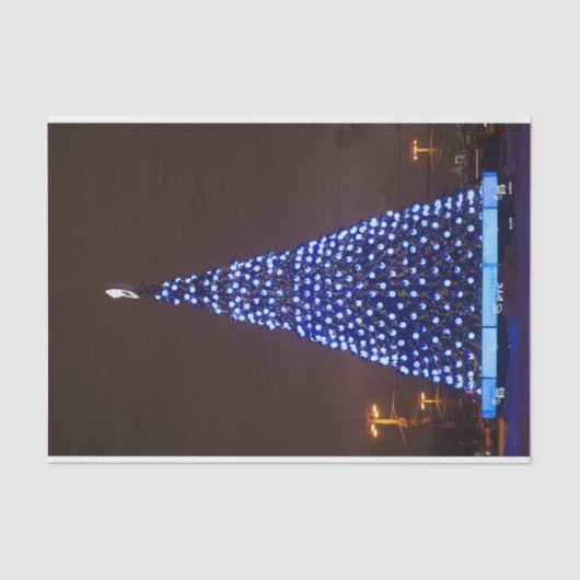 青はクリスマスツリーをつけます 薄葉紙 (正面)