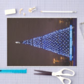 青はクリスマスツリーをつけます 薄葉紙 (クラフト)