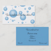 青はテンプレート名刺の泡立ちます 名刺 (正面/裏面)