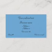 青はテンプレート名刺の泡立ちます 名刺 (裏面)