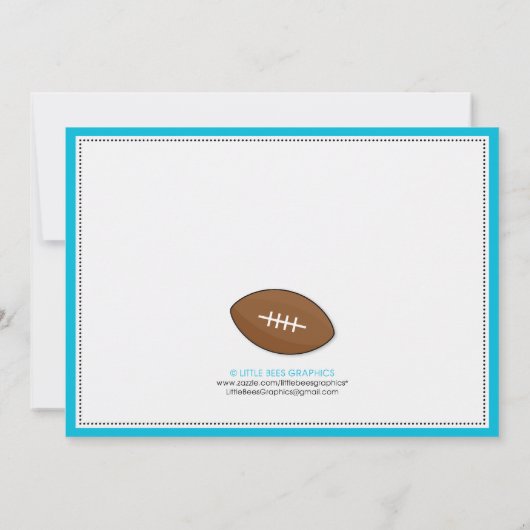 青はテールゲートのベビーシャワー招待状を遊ばします 招待状 (裏面)