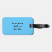 青はパターンハート衰退します ラゲッジタグ (裏面横)