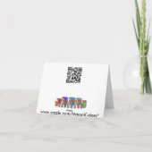 青はパターン、メッセージカードを破烈させます カード (裏面)