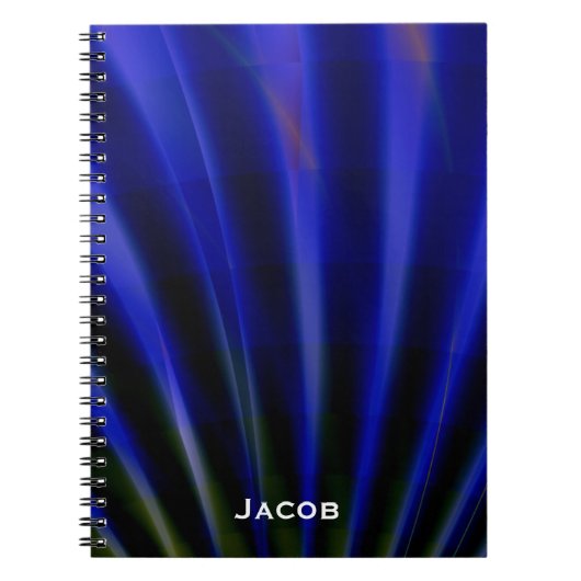青はパーソナライズなノートを放射します ノートブック (正面)