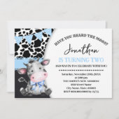 青はモーズセカンドカウズ誕生日を聞いた 招待状 (正面)