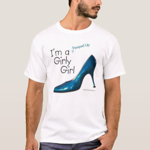 青は女の子らしい女の子をポンプでくみました Tシャツ