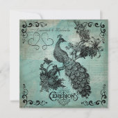 青は歌の孔雀の結婚式招待状を歌います 招待状 (正面)