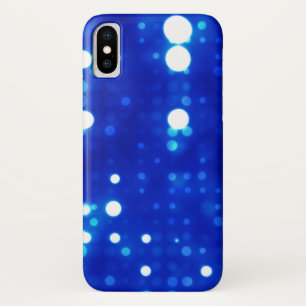 青は水玉模様パターンをつけます iPhone X ケース