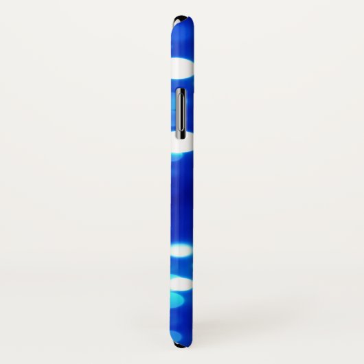 青は水玉模様パターンをつけます Case-Mate iPhoneケース (裏面/右)