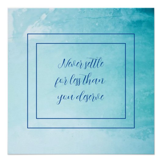 青は決して光沢のないポスターに落ち着かない ポスター (正面)