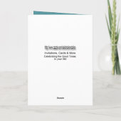 青は父の日の挨拶状に乗ります カード (裏面)