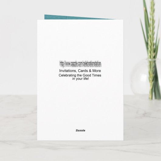 青は父の日の挨拶状に乗ります カード (裏面)