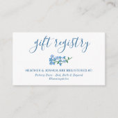 青は私をない書道のギフト登録忘れます エンクロージャーカード (正面)