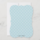 青ひげ鯨かわいい男の子の赤ちゃんシャワー 招待状 (裏面)