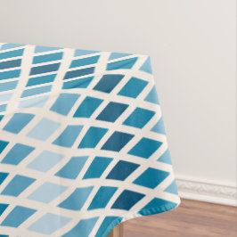 青ひしグラデーション形 テーブルクロス