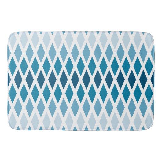 青ひしグラデーション形 バスマット (正面)