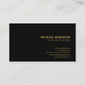 青ひしモダン形金ゴールド線 |黒 名刺 (裏面)