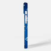 青ひし形パターン – モバスタイリッシュイル Case-Mate iPhoneケース (裏面 / 左)