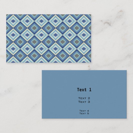 青ひし形パターン 名刺 (正面/裏面)