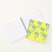 青ひまわり模様 ノートブック (内部)