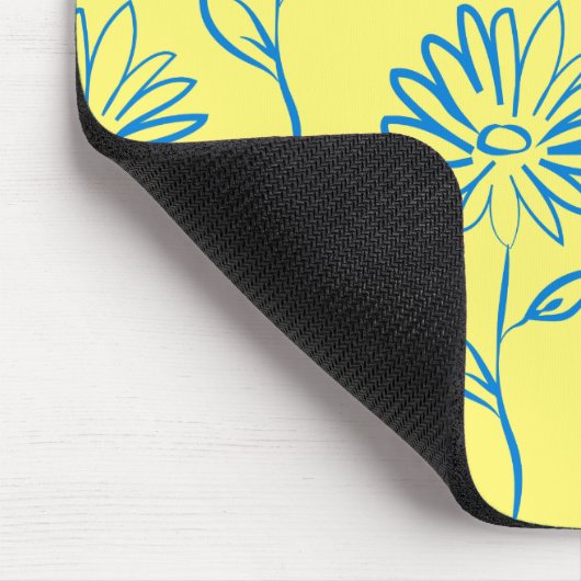 青ひまわり模様 マウスパッド (コーナー)