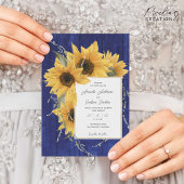 青ひまわり素朴をテーマにしたカントリーウェディング 招待状