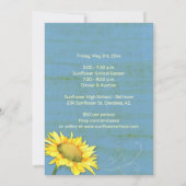 青ひまわり素朴をテーマにした募金イベント 招待状 (裏面)