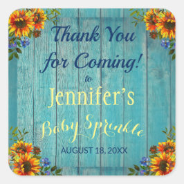 青ひまわり素朴ベビーふりかけありがとう スクエアシール