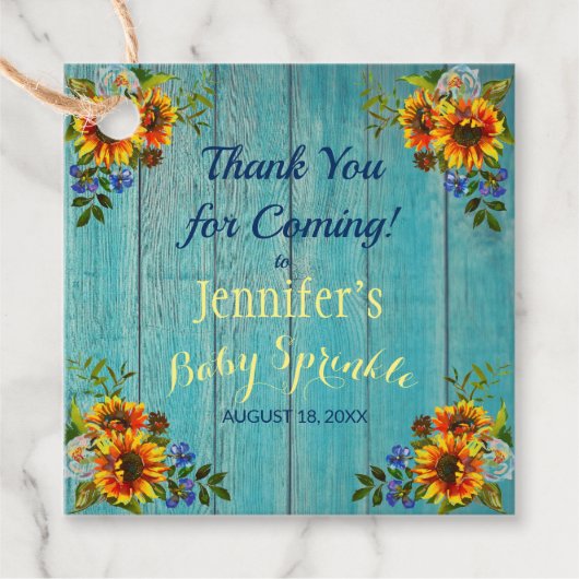 青ひまわり素朴ベビーふりかけありがとう フェイバータグ (正面)