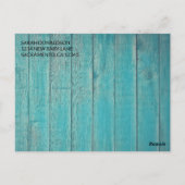 青ひまわり素朴赤ちゃんシャワー招待状 ポストカード (裏面)