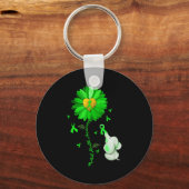 青ひまわり象皮服がメンタルヘルスを広げる キーホルダー (正面)